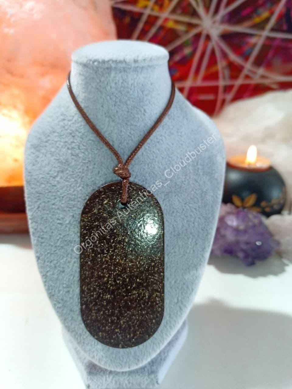 Orgonita Auténtica VIRUTA PEQUEÑA DE HIERRO colgante Chapa Militar