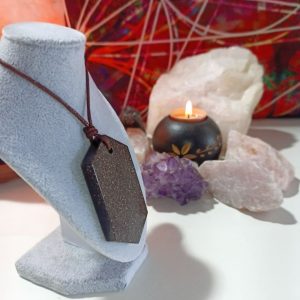 Orgonita Auténtica VIRUTA PEQUEÑA DE HIERRO colgante Chapa Hexagonal