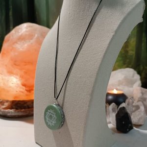 Orgonita Auténtica / Electronite Colgante o llavero Chakra Corazón o Cardíaco