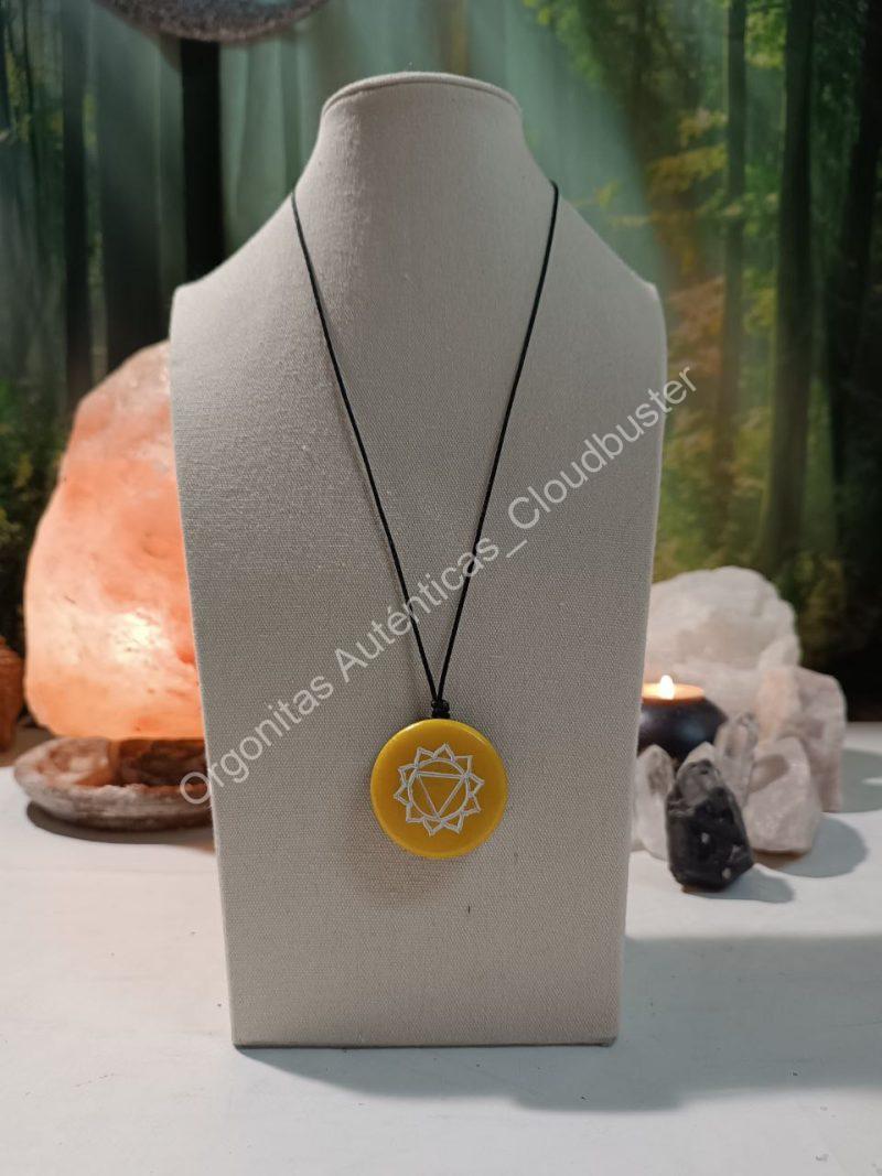 Orgonita Auténtica / Electronite Colgante o llavero Plexo Solar formato Semicírculo - Imagen 4