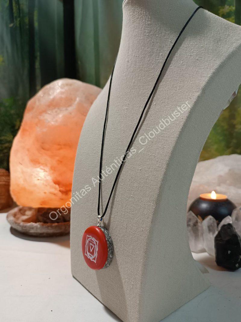 Orgonita Auténtica / Electronite Colgante o llavero Chakra Raiz formato Semicírculo - Imagen 4