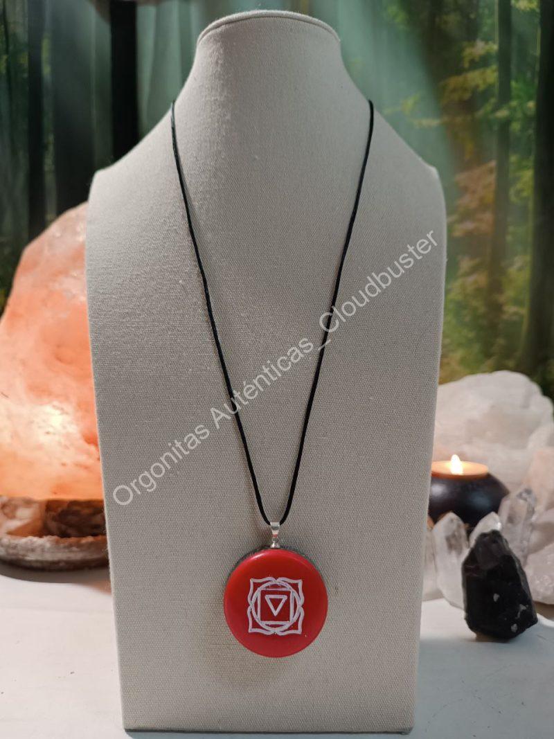 Orgonita Auténtica / Electronite Colgante o llavero Chakra Raiz formato Semicírculo