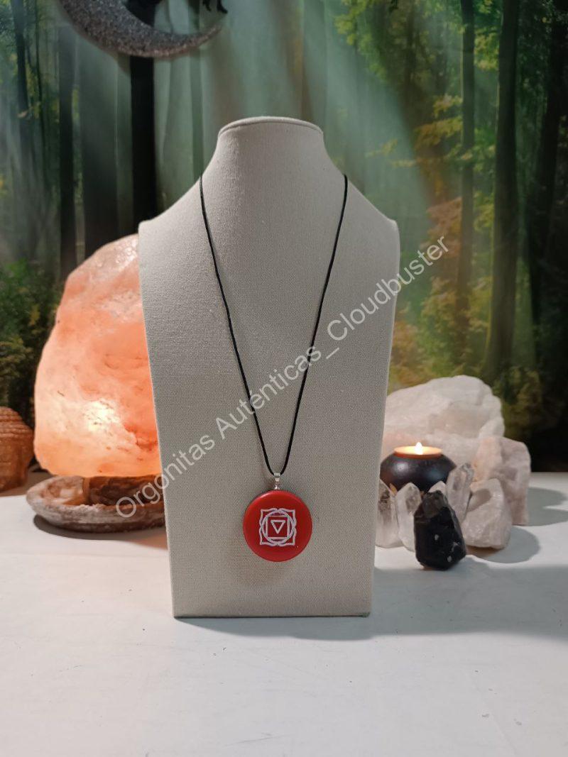 Orgonita Auténtica / Electronite Colgante o llavero Chakra Raiz formato Semicírculo - Imagen 3