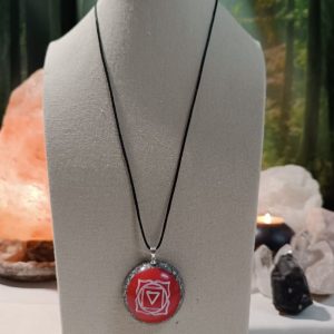 Orgonita Auténtica / Electronite Colgante o llavero Chakra Raíz formato Semiesfera