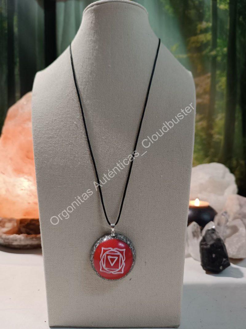 Orgonita Auténtica / Electronite Colgante o llavero Chakra Raíz formato Semiesfera
