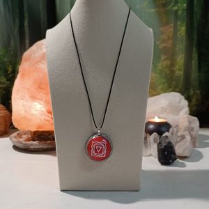 Orgonita Auténtica / Electronite Colgante o llavero Chakra Raíz formato Semiesfera