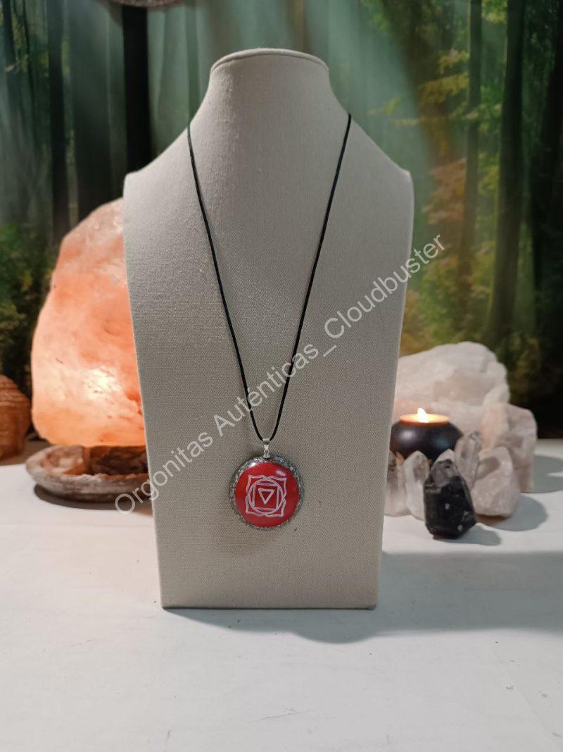 Orgonita Auténtica / Electronite Colgante o llavero Chakra Raíz formato Semiesfera - Imagen 4