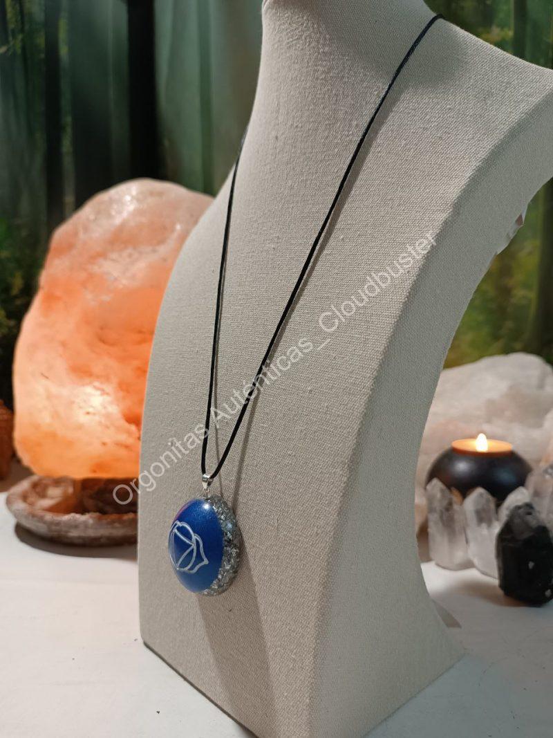 Orgonita Auténtica / Electronite Colgante o llavero Chakra Tercer Ojo formato Semiesfera - Imagen 3