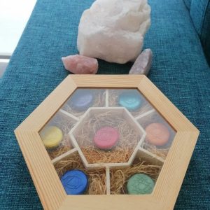 Conjunto Orgonitas Auténticas Reiki formato Semicírculo