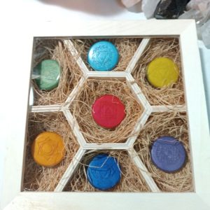 Conjunto Orgonitas Auténticas Reiki formato Semicírculo