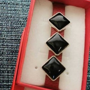 Pulsera de Shungita formato Rombos 2 Colores