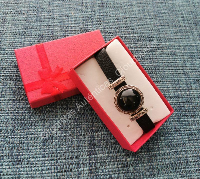 Pulsera de Shungita formato Redonda color Negra.