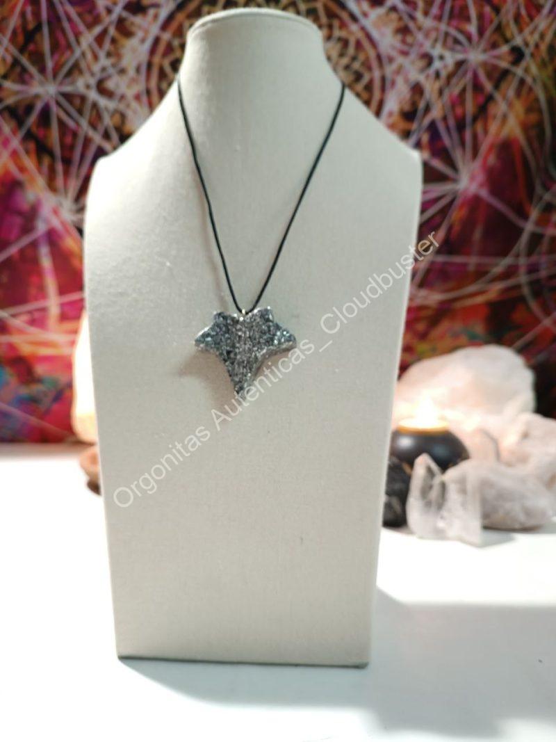 Orgonita Auténtica / Electronite Colgante Hoja en Punta