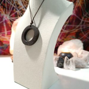 Orgonita Auténtica VIRUTA PEQUEÑA DE HIERRO colgante Aro Grande