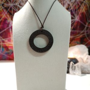 Orgonita Auténtica VIRUTA PEQUEÑA DE HIERRO colgante Aro Grande