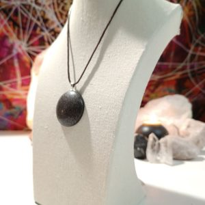 Orgonita Auténtica VIRUTA PEQUEÑA DE HIERRO colgante Semicírculo Grande