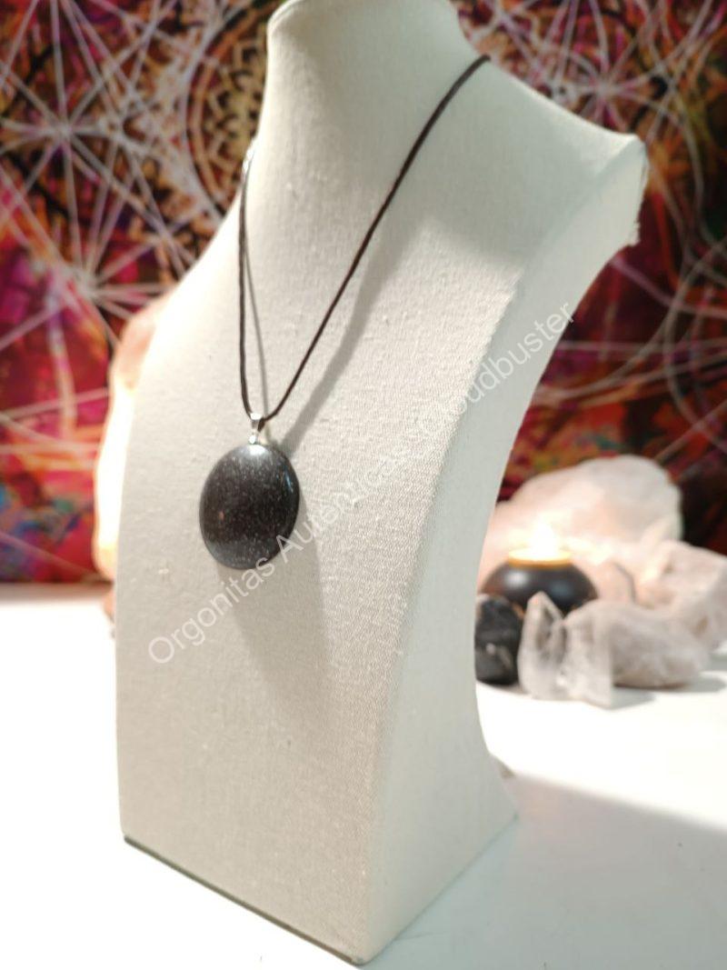 Orgonita Auténtica VIRUTA PEQUEÑA DE HIERRO colgante Semicírculo Grande - Imagen 3