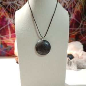 Orgonita Auténtica VIRUTA PEQUEÑA DE HIERRO colgante Semicírculo Grande