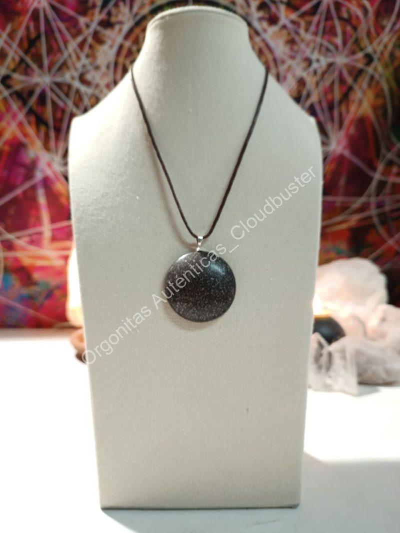 Orgonita Auténtica VIRUTA PEQUEÑA DE HIERRO colgante Semicírculo Grande - Imagen 2