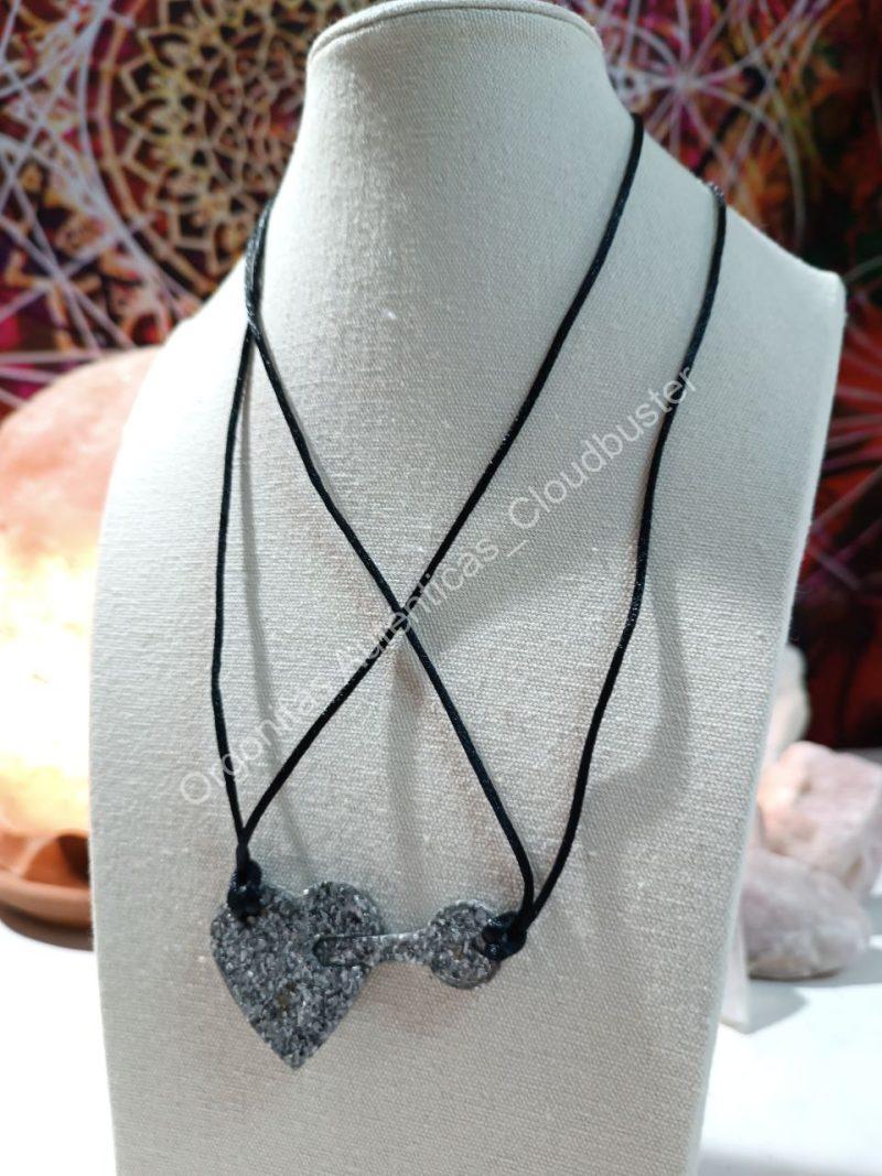 Orgonita Auténtica / Electronite Colgante corazón y llave - Imagen 2