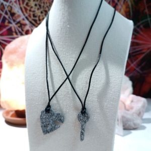 Orgonita Auténtica / Electronite Colgante corazón y llave