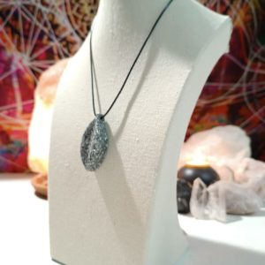 Orgonita Auténtica / Electronite Colgante forma hoja alargada pico