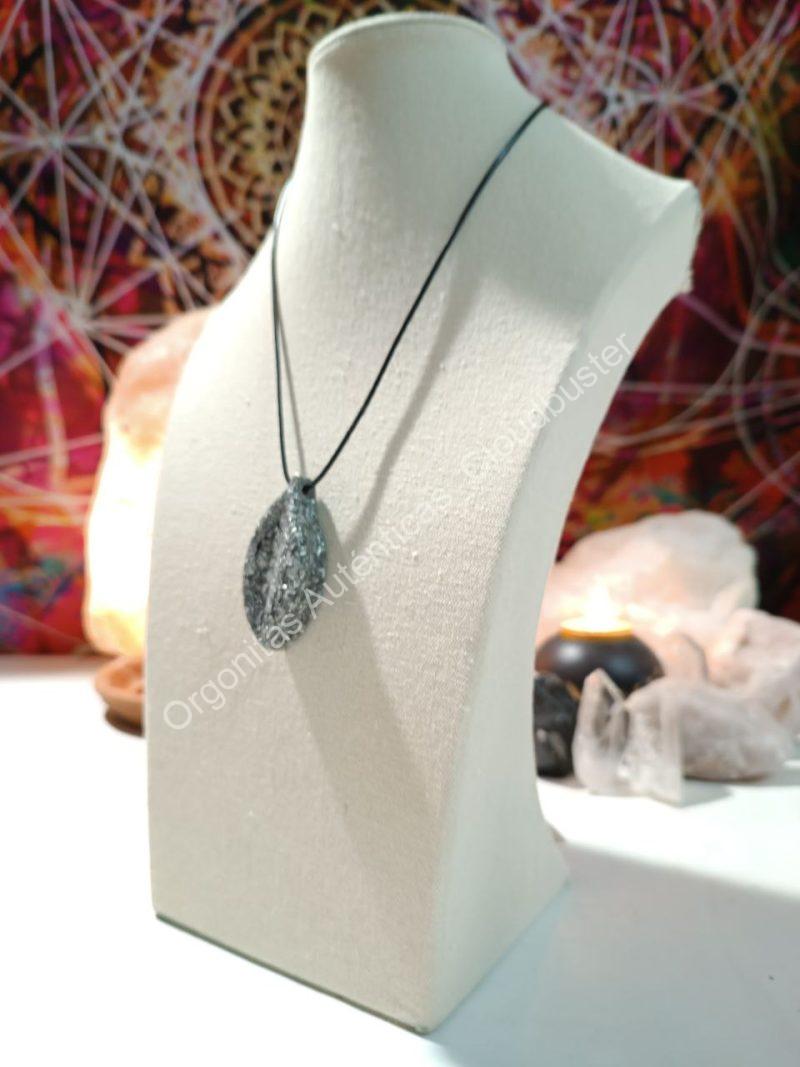 Orgonita Auténtica / Electronite Colgante forma hoja alargada pico - Imagen 3