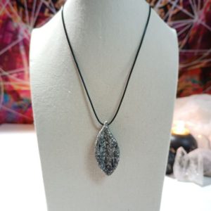 Orgonita Auténtica / Electronite Colgante forma hoja alargada pico