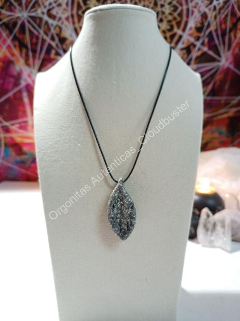 Orgonita Auténtica / Electronite Colgante forma hoja alargada pico