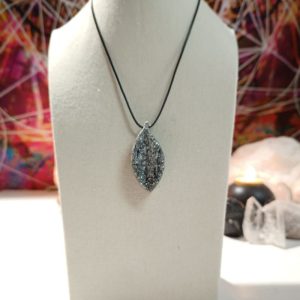 Orgonita Auténtica / Electronite Colgante forma hoja alargada pico