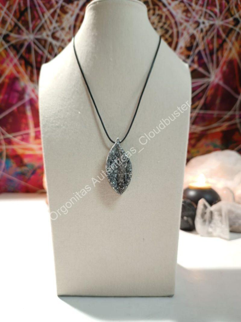 Orgonita Auténtica / Electronite Colgante forma hoja alargada pico - Imagen 2
