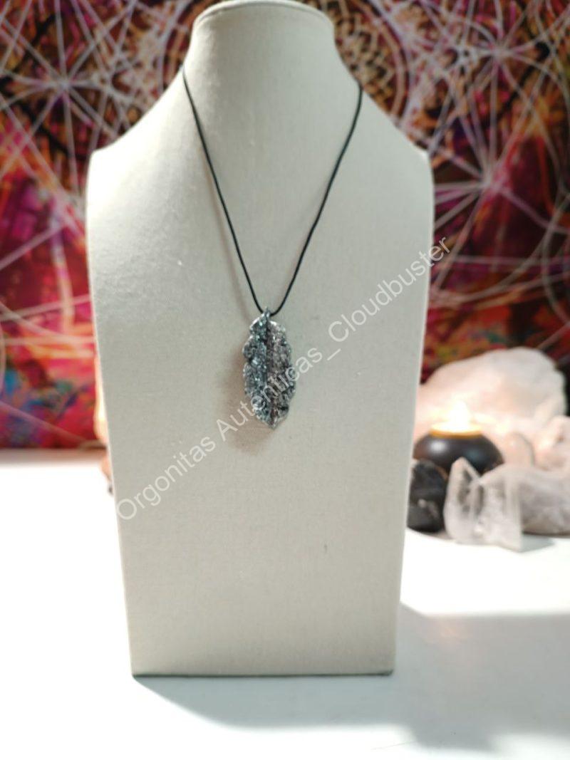 Orgonita Auténtica / Electronite Colgante Hoja Alargada con Picos - Imagen 2