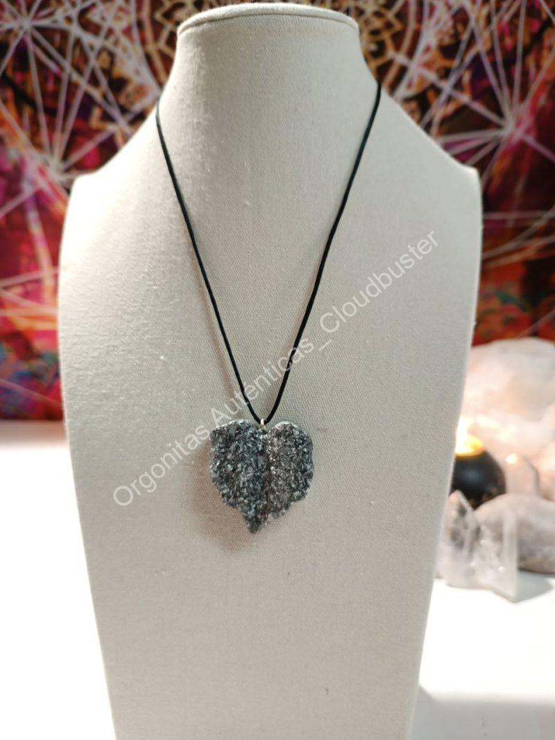 Orgonita Auténtica / Electronite Colgante Hoja Corazón