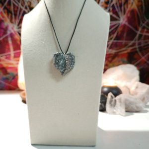 Orgonita Auténtica / Electronite Colgante Hoja Corazón