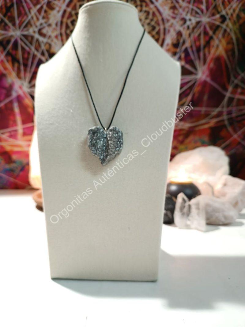Orgonita Auténtica / Electronite Colgante Hoja Corazón - Imagen 2