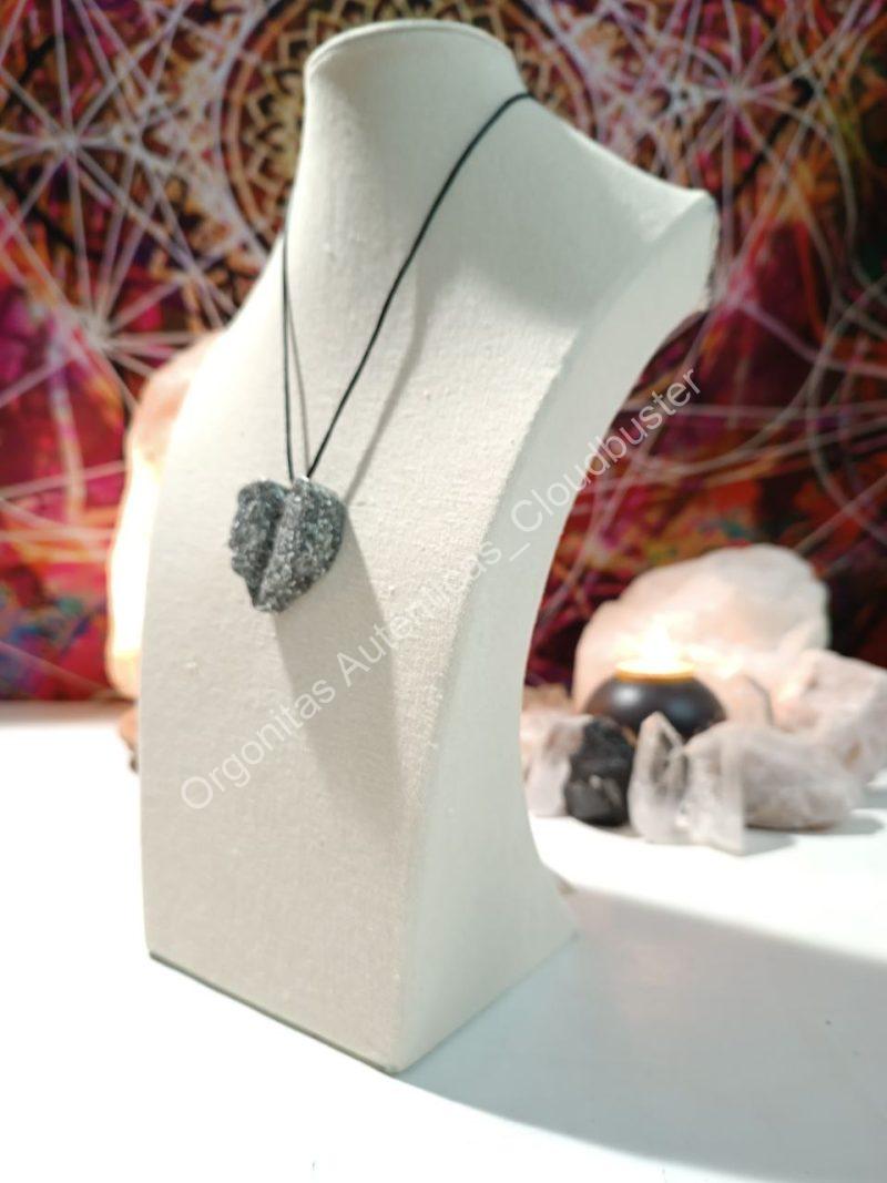 Orgonita Auténtica / Electronite Colgante Hoja Corazón - Imagen 3