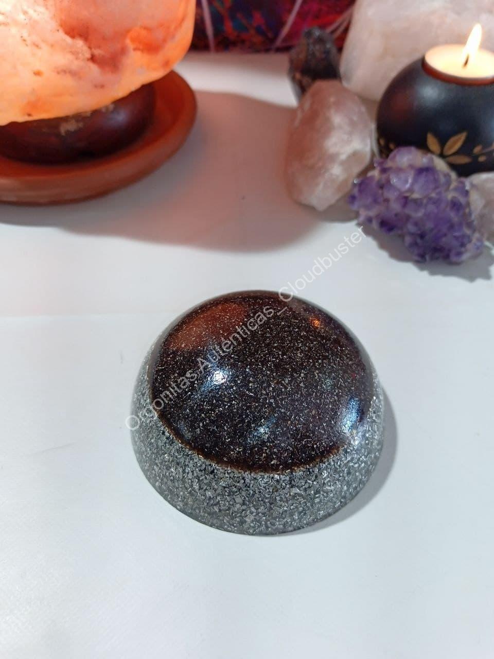 Orgonita Auténtica viruta de hierro y aluminio Semiesfera