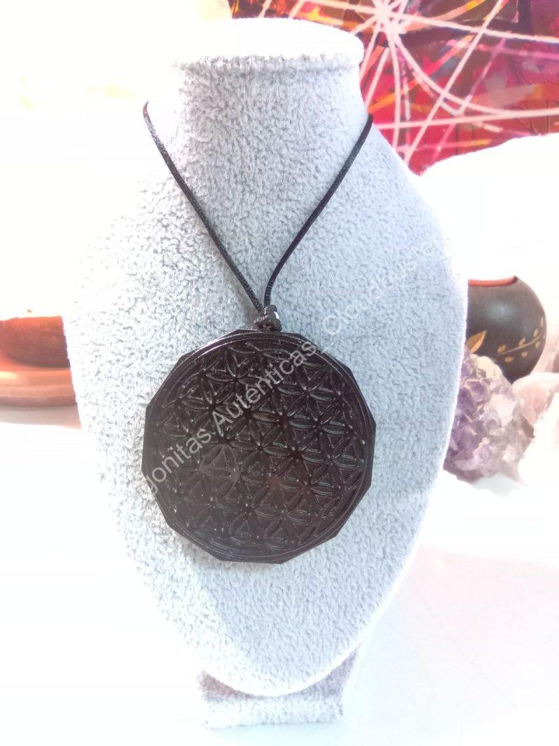 Orgonita Auténtica Flor de la Vida Magnetita Colgante - Imagen 3