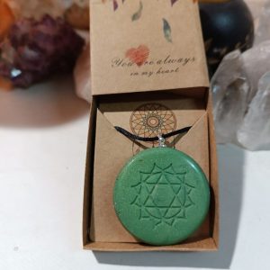 Orgonita Auténtica / Electronite Colgante o llavero Chakra Corazón o Cardíaco