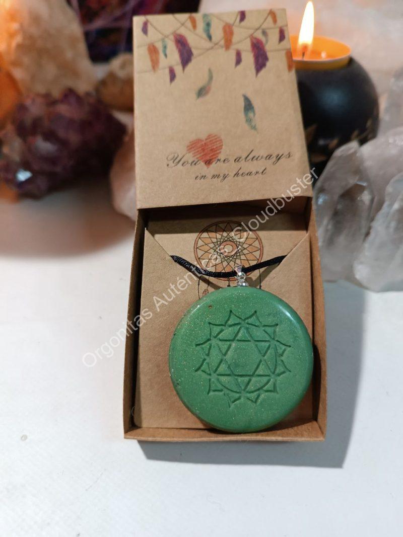 Orgonita Auténtica / Electronite Colgante o llavero Chakra Corazón o Cardíaco - Imagen 6