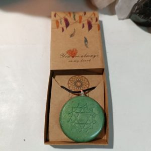 Orgonita Auténtica / Electronite Colgante o llavero Chakra Corazón o Cardíaco