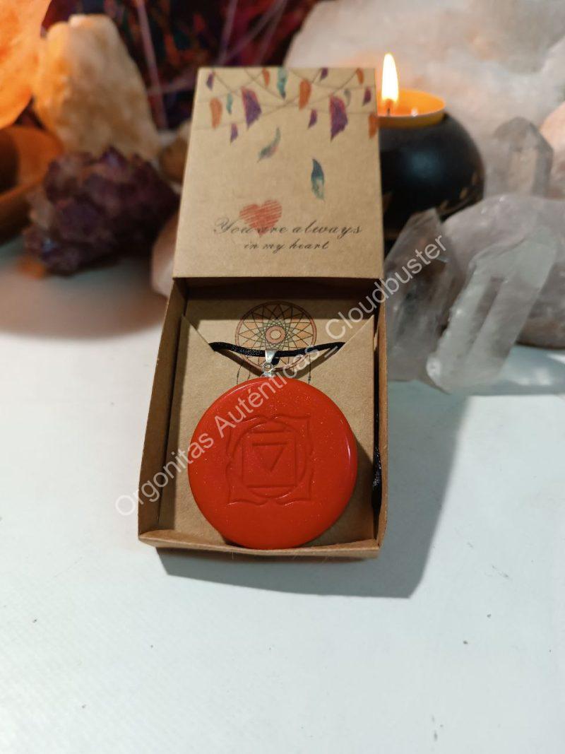 Orgonita Auténtica / Electronite Colgante o llavero Chakra Raiz formato Semicírculo - Imagen 6