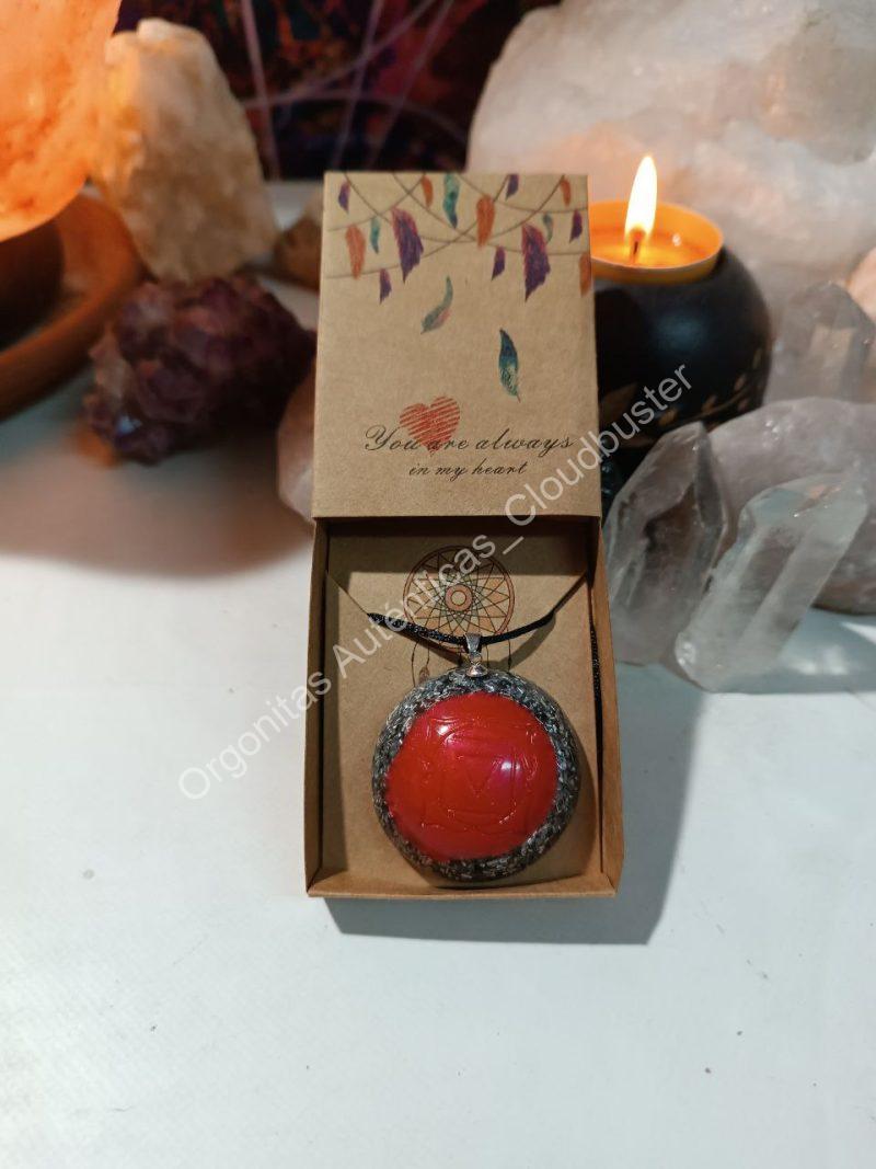 Orgonita Auténtica / Electronite Colgante o llavero Chakra Raíz formato Semiesfera - Imagen 5