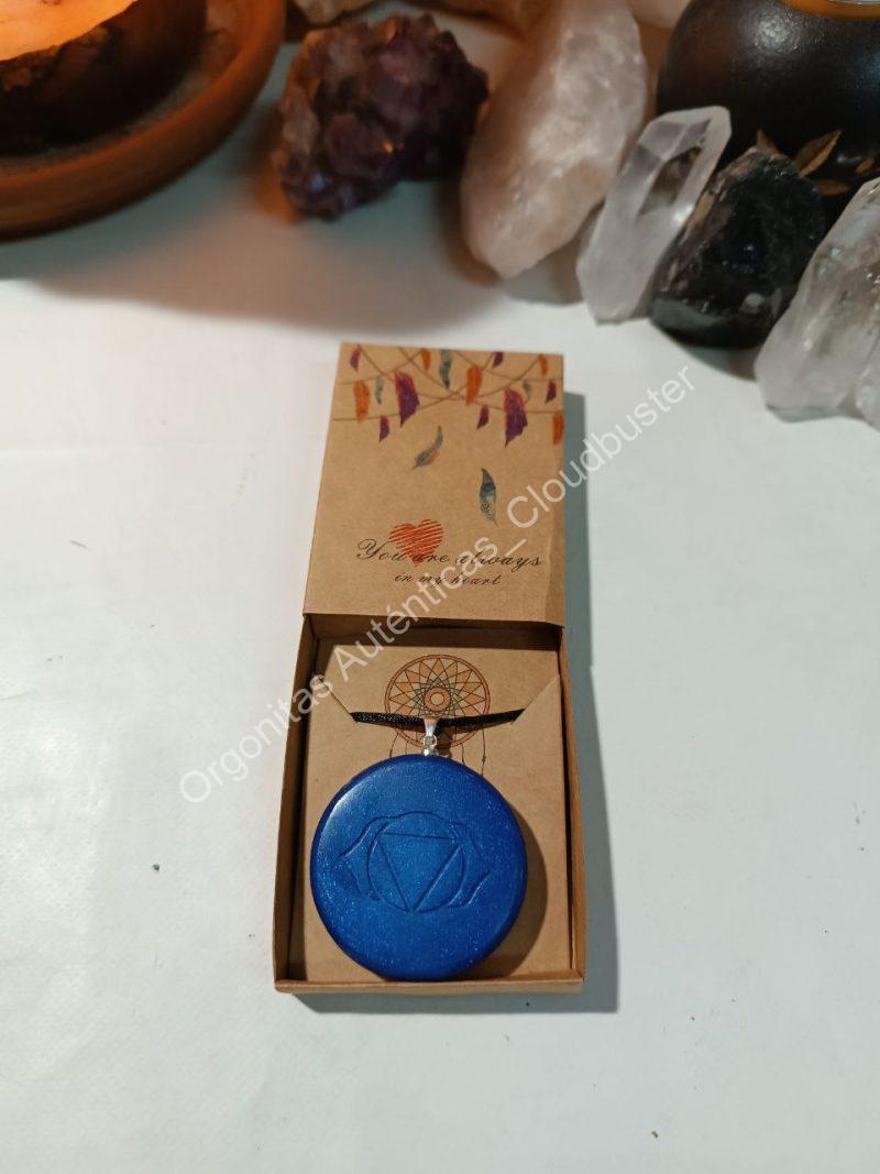 Orgonita Auténtica / Electronite Colgante o llavero Chakra Tercer Ojo formato Semicírculo - Imagen 5