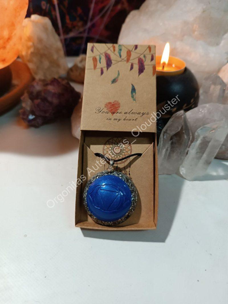 Orgonita Auténtica / Electronite Colgante o llavero Chakra Tercer Ojo formato Semiesfera - Imagen 6