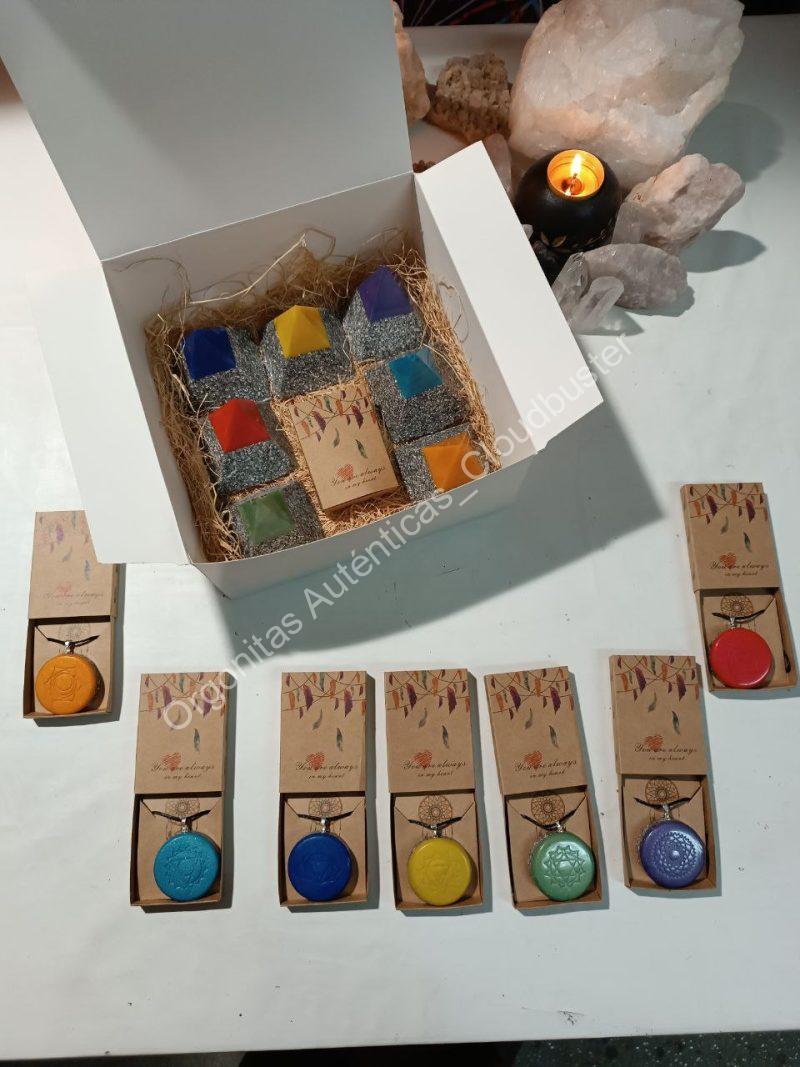 Orgonita Auténtica / Electronite Conjunto Pirámides Chakras - Imagen 3