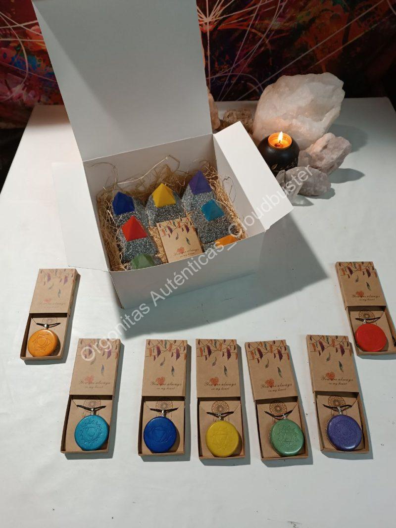 Orgonita Auténtica / Electronite Conjunto Pirámides Chakras - Imagen 2