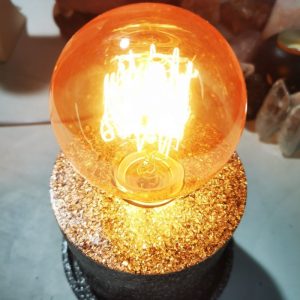 Lámpara formato CILINDRO mesita Orgonita Auténtica / Electronite