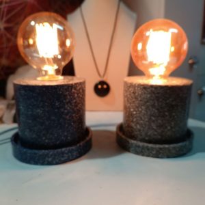 Lámpara formato CILINDRO mesita Orgonita Auténtica / Electronite