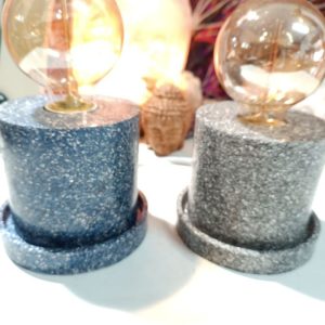 Lámpara formato CILINDRO mesita Orgonita Auténtica / Electronite